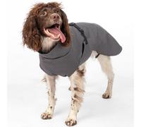 Bunty Downpaw Dog Coat - Adjustable Fleece Lined Jacket With Reflective Piping - Harness Hole - For All Breeds - X-Large, Grey