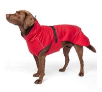Bunty Downpaw Dog Coat - Adjustable Fleece Lined Jacket With Reflective Piping - Harness Hole - For All Breeds - X-Large, Red
