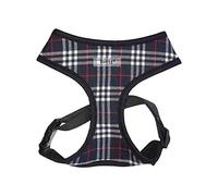 Bunty Harris Small Dog Harness - Easily Adjustable Dog Harness, No Pull, for Small Dogs - Clip Buckle, Soft, Breathable, Anti Pull, Washable - Tartan Navy Blue