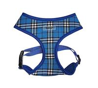 Bunty Harris Small Dog Harness - Easily Adjustable Dog Harness, No Pull, for Small Dogs - Clip Buckle, Soft, Breathable, Anti Pull, Washable - Tartan Blue