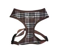 Bunty Harris Small Dog Harness - Easily Adjustable Dog Harness, No Pull, for Small Dogs - Clip Buckle, Soft, Breathable, Anti Pull, Washable - Tartan Brown