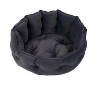 Bunty Monarch Dog Bed Medium Washable - Large Cat & Puppy Pet Bed Basket for Small to Medium Dogs, Durable, Tear Resistant Faux Suede - Grey, Soft Plush Calming Dog Bed, 64x63x35cm