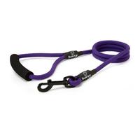 Bunty Nylon Rope Dog Lead With Clip - Extra-Strong Lead, Ergonomic Foam Grip - Training Lead & Swivel Collar Clip - Purple 120Cm