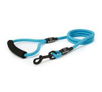 Bunty Nylon Rope Dog Lead With Clip - Extra-Strong Lead, Ergonomic Foam Grip - Training Lead & Swivel Collar Clip - Blue 120Cm