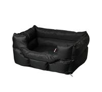 Bunty Woodland Dog Beds Large Washable - Soft, Calming, Wipe Down Cat Bed & Dog Bed for Crate - High Wall Support - Water-Resistant, Non-Skid Bottom - Rectangle, Black, 76x61x21cm