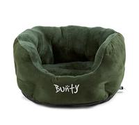 Bunty Polar Dog & Cat Bed, Large | Snuggle Anti Anxiety Dog Bed | High Wall, Cosy Fluffy Fleece, Washable Cushion - Green