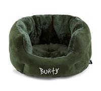Bunty Polar Dog Bed & Cat Bed, Small | Cosy Fluffy Fleece Calming Dog Bed | High Wall Snuggle Anti Anxiety Dog Bed | Washable Bed & Cushion for Puppy, Small to Large Pets - Green
