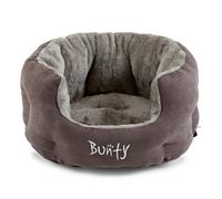 Bunty Polar Dog Bed - High Walled Calming Dog Bed, Insulating And Warm Fleece Interior, Machine Washable - Small, Grey