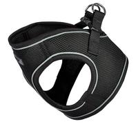 Bunty Reflective Dog Harness - Step-In Easy Fit, Lightweight, Breathable, Secure & Comfortable Fit - Black Small 40Cm