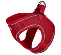 Bunty Reflective Dog Harness - Step-In Easy Fit, Lightweight, Breathable, Secure & Comfortable Fit - Red Small 40Cm