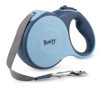 Bunty Retractable Dog Lead - Instant Lock System, Stainless Steel Retractor, Soft Rubber Handle, Strong Nylon Dog Leash - Small to Medium Extendable Dog Lead, 40kg, 8m Long, Blue