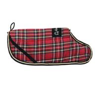 Bunty Reversible Highland Tartan Dog Coat Outdoor Warm Fleece Jacket Reflective Raincoat (S)