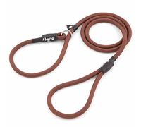 Bunty Rope Slip Lead for Dogs, Small | Anti Pull Dog Lead, One-Size-Fits-All, Durable Woven Nylon, Ideal for All Dogs - No Pull Training Aid, No Collar Needed - 120cm, Brown