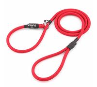 Bunty Rope Slip Lead for Dogs, Small | Anti Pull Dog Lead, One-Size-Fits-All, Durable Woven Nylon, Ideal for All Dogs - No Pull Training Aid, No Collar Needed - 120cm, Red