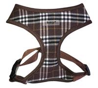 Bunty Tartan Small Dog Harness - Ideal Puppy Harness And Easily Adjustable No Pull Dog Harness For Small Dogs - Brown