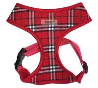 Bunty Tartan Small Dog Harness - Ideal Puppy Harness And Easily Adjustable No Pull Dog Harness For Small Dogs - Red