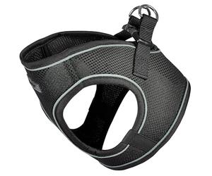 Bunty Voyage Dog Harness, Large - Anti Pull, Escape Proof Harness, Lightweight & Durable, Reflective Trim, Breathable Padded Mesh, Easy Fit, Lead Attachment - Large, Black