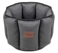Bunty Windsor Dog Bed Small - Washable Extra Plush Calming Dog Cushion Bed with Raised Walls & Extra Thick Pillow Base, Super Soft Cosy (Carbon Grey, Small)