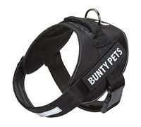 Bunty Yukon Dog Harness, XL - Adjustable Fit, Escape Proof, No Pull Dog Harness, Back Mounted Handle & D-Ring, Ideal for Training - Extra Large, Black