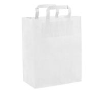 BUNZL 25210 Bolsa De Papel Con ASA White - 26 X 14 X 32 cm for Adults, Built for Everyday use, 32 cm, White