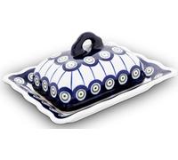 Bunzlauer Keramik Handmade Wave Pattern Butter Dish and Holder for Half Piece of Butter (125g) Decor 8