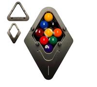 Buobiy Precision-Engineered Professional Billiard Rack System That Eliminates Gaps,Billiard 8-Ball/9-Ball Pro Triangle/Diamond Pool Ball Racks, Eliminates Gaps & Delivers Perfect Racks (A)