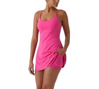 Buobiy The Ultimate Tummy Control Backless Active Dress -Made for Movement & Easy Bathroom Breaks, Tennis Dress for Women Athletic Golf,Workout ExerciseDress (UK, Alpha, S, Regular, Regular, Rose)