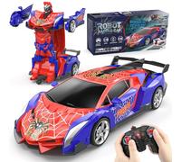 Buoeuik Spider Remote Control Robot Car, Transforming RC Car 1:18 2.4GHz Racing Vehicle Toy for Kids Boys Girls Age 3 4 5 6 7 8 9 10 Years Old Children Christmas Birthday Gift Present