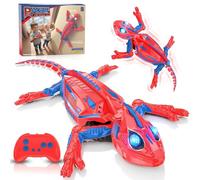 Buoeuik Wall Crawler Gecko, Remote Control Lizard Spider Toys for 4 5 6 7 8 9 Year Old Boys Rechargeable Climbing Chameleon Robot with Glowing Eyes Kids Birthday Presents Xmas Gifts Stocking Filler
