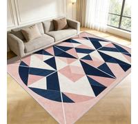 Buohwiwe 3D Geometric Triangle Livingroom Rug 80 x 150 cm, Non-Slip | Machine Washable, Soft Low Pile Area Rugs, Round Printed, Runner Carpet Easy To Clean, for Hallway, Bedroom, Kitchen