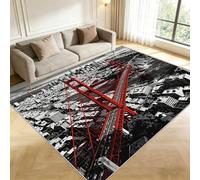 Buohwiwe 3D Printed New York Rug Small Rugs 60x90cm Golden Gate Bridge, Non-Slip Front Door Mats Urban Architecture Carpet Low Pile Soft Indoor Carpets Entrance Entryway Corridor Floor Mats a/1405