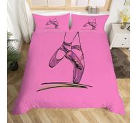 Buohwiwe Ballet Dancer Duvet Cover Set King Size Girl Quilt Cover 230x220 cm 3D Reversible Bedding with Pillowcases Zipper Closure Soft Easy Care Comforter Covers Set a/6416