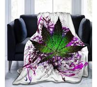 Buohwiwe Cannabis Leaves Blanket Plant Throw Blanket Fluffy Fleece Blanket Cannabis Leaves 3D Printing Warm Large Flannel Blankets 200x240 cm Super Soft Cozy for Travel Couch Sofa Bed m5900
