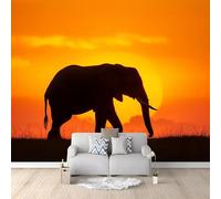 Buohwiwe Mural Wallpaper African Animals, 3D Panoramic Photo Wallpaper Africa Wildlife Non-Woven Murals 400x280 cm Art Print Wall Mural Bedrooms Living Room Modern Design Poster Picture q.3927