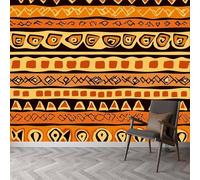 Buohwiwe Mural Wallpaper African Pattern, 3D Effect Panoramic Photo Wallpaper African Themes Non-Woven Murals 250x175 cm Art Print Wall Poster Mural Bedrooms Living Room Modern Decoration q.5671