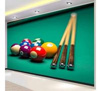 Buohwiwe Mural Wallpaper Billiards Sport, 3D Effect Panoramic Photo Wallpaper Billiards Non-Woven Murals 450x315 cm Art Print Wall Poster Mural Bedrooms Living Room Modern Decoration w.270
