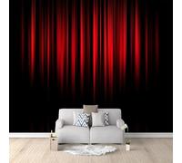 Buohwiwe Mural Wallpaper Black Red, 3D Effect Panoramic Photo Wallpaper Black Red Non-Woven Murals 300x210 cm Art Print Wall Poster Mural Bedrooms Living Room Modern Decoration w.6515