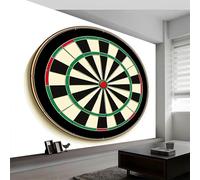 Buohwiwe Mural Wallpaper Darts, 3D Effect Panoramic Photo Wallpaper Dart Board Bullseye Non-Woven Murals 200x140 cm Art Print Wall Poster Mural Bedrooms Living Room Modern Decoration w.3840