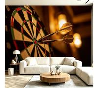 Buohwiwe Mural Wallpaper Darts, 3D Effect Panoramic Photo Wallpaper Dart Board Non-Woven Murals 430x300 cm Art Print Wall Poster Mural Bedrooms Living Room Modern Decoration M.1161