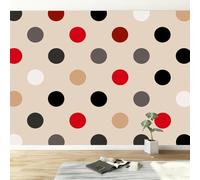 Buohwiwe Mural Wallpaper Geometry Dots, 3D Effect Panoramic Photo Wallpaper Dot Pattern Non-Woven Murals 350x256 cm Art Print Wall Poster Mural Bedrooms Living Room Modern Decoration w.4023