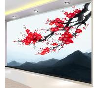 Buohwiwe Mural Wallpaper Japanese Style, 3D Panoramic Photo Wallpaper Japanese Cherry Blossom Non-Woven Murals 450x315 cm Art Print Wall Mural Bedrooms Living Room Modern Design Poster Picture q.4280