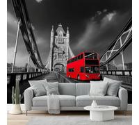 Buohwiwe Mural Wallpaper London, 3D Effect Panoramic Photo Wallpaper London, United Kingdom Non-Woven Murals 300x210 cm Art Print Wall Poster Mural Bedrooms Living Room Modern Decoration w.6542