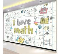 Buohwiwe Mural Wallpaper Mathematics, 3D Effect Panoramic Photo Wallpaper Mathematics Topics Non-Woven Murals 200x140 cm Art Print Wall Poster Mural Bedrooms Living Room Modern Decoration w.831