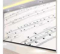 Buohwiwe Mural Wallpaper Music Notes, 3D Effect Panoramic Photo Wallpaper Music Notes Non-Woven Murals 150x105 cm Art Print Wall Poster Mural Bedrooms Living Room Modern Decoration q.8571