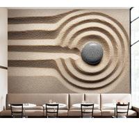 Buohwiwe Mural Wallpaper Sand Stone, 3D Panoramic Photo Wallpaper Sand Stone Non-Woven Murals 250x175 cm Art Print Wall Mural Bedrooms Living Room Modern Design Poster Picture q.4671