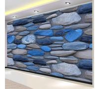 Buohwiwe Mural Wallpaper Stone, 3D Effect Panoramic Photo Wallpaper Pebbles Non-Woven Murals 300x210 cm Art Print Wall Poster Mural Bedrooms Living Room Modern Decoration w.59