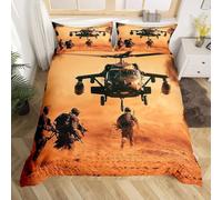 Buohwiwe Soldier Warrior Duvet Cover Set Super King Size Special Forces Quilt Cover 260x220 cm 3D Reversible Bedding with Pillowcases Zipper Closure Soft Easy Care Comforter Covers Set a/6599