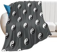 Buohwiwe Yin and Yang Blanket Yin and Yang Throw Blanket Fluffy Fleece Blanket Chinese Style 3D Printing Warm Flannel Blankets 100x130 cm Super Soft Cozy for Travel Couch Sofa Bed 4768m