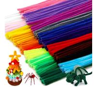 BUOKKON 200PCS Pipe Cleaners for Craft, 30cm Multi-Color Crafting Pipe Cleaner, Chenille Stems, Fuzzy Sticks Craft Supplies for Arts, School Projects & DIY Decorations or Classroom Decorations