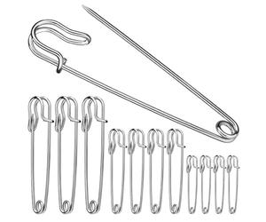 BUOKKON 20Pcs Large Safety Pins, Heavy Duty Safety Pins